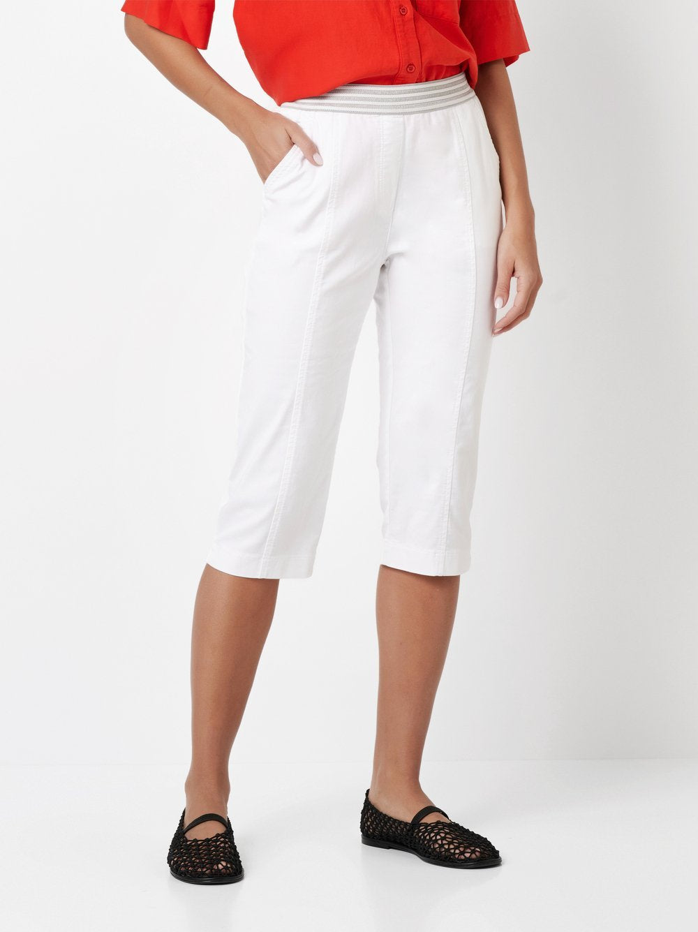Sue Jogpant Capri (White)