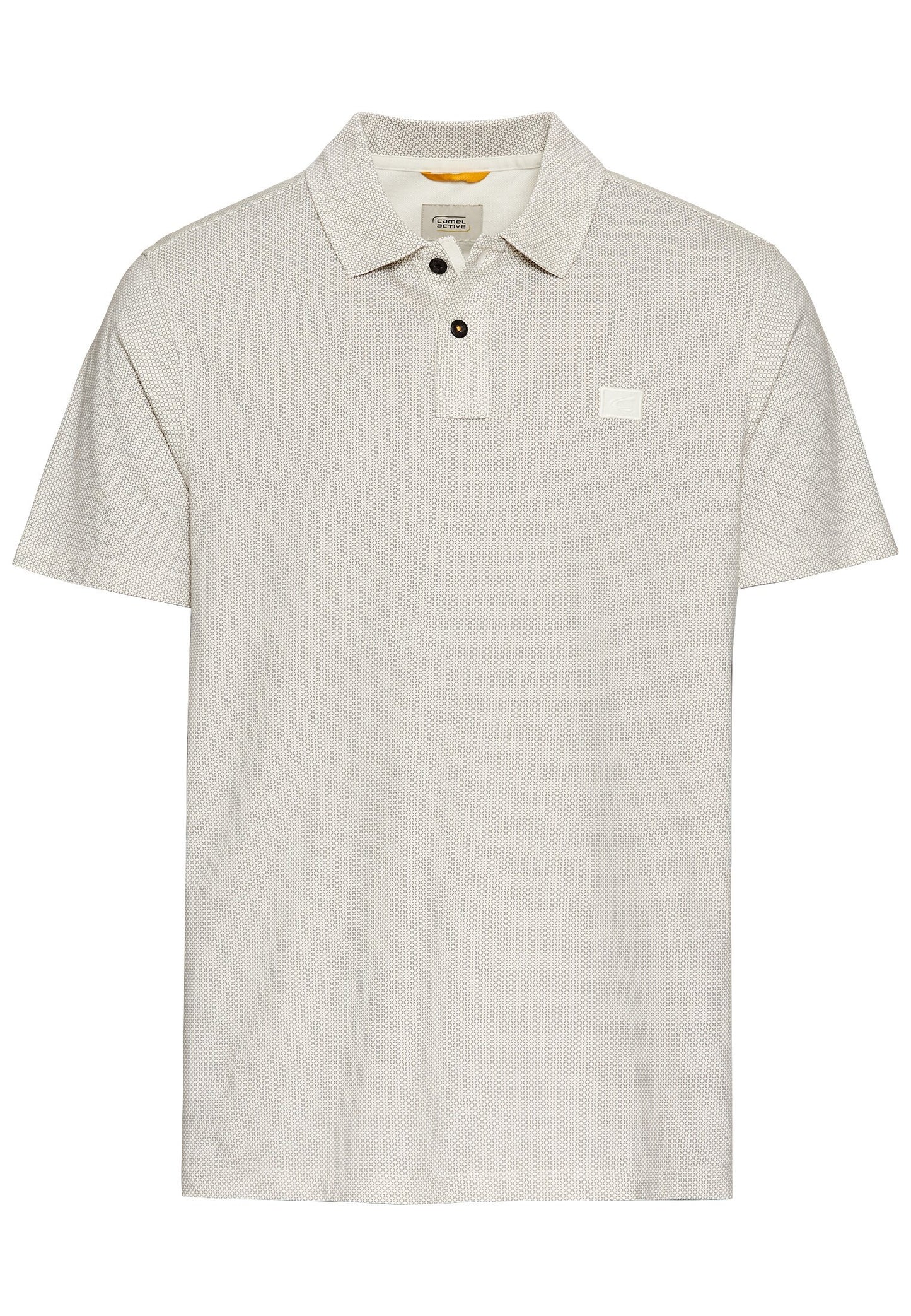 Kurzarm Poloshirt aus reiner Baumwolle (Ecru)
