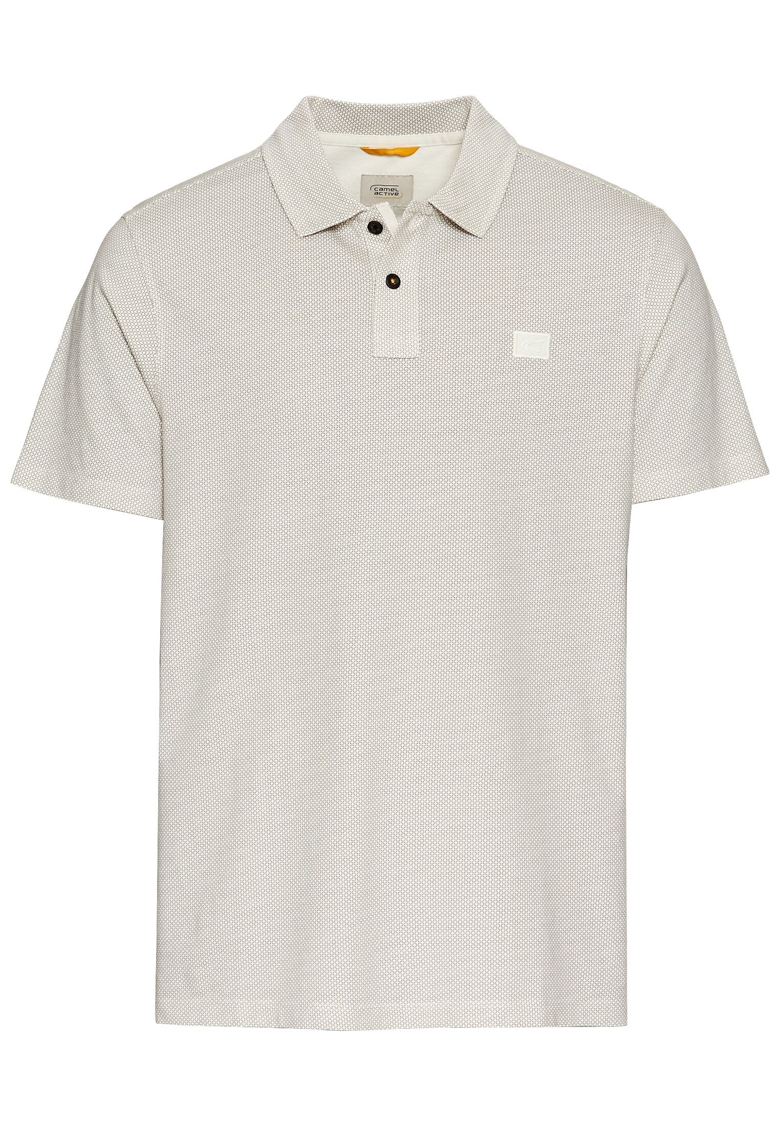 Kurzarm Poloshirt aus reiner Baumwolle (Ecru)