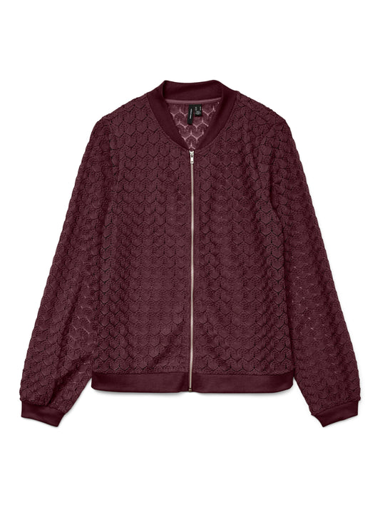 Vmbecca Ls Bomber Lace Top Jrs (Winetasting)