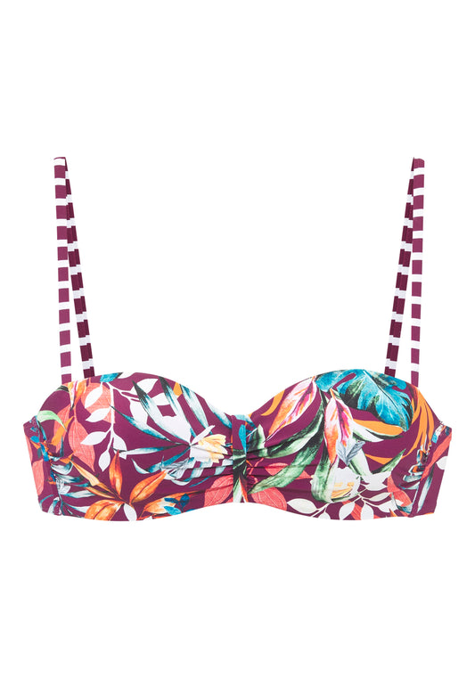 Venice Beach LM exkl. Sport Bügel-Bandeau-Top (Bordeaux Pri)