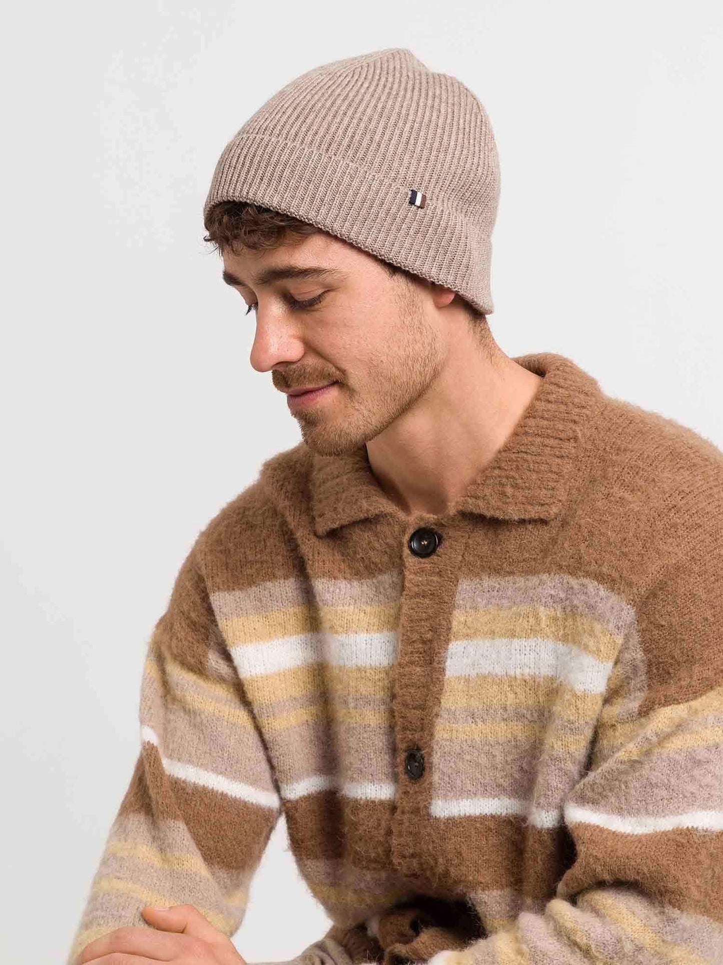 Strickmütze Woll Strickmütze (Taupe)