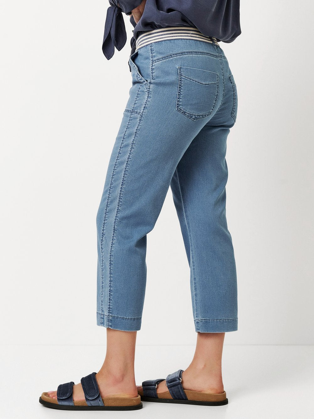 Sue Jogpants 3/4 (Blue Bleached)