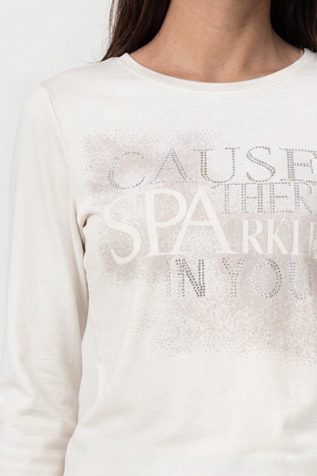 Sweatshirt mit Schmuckdetails (Pearly)
