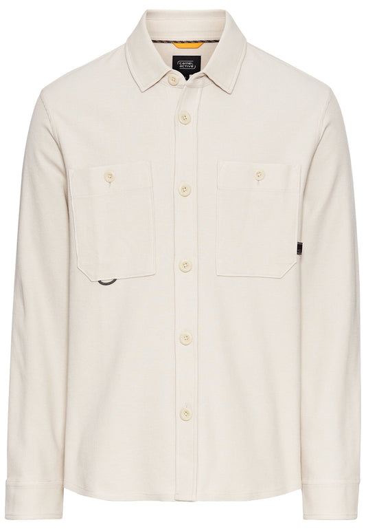 Overshirt aus reiner Baumwolle (Beige)