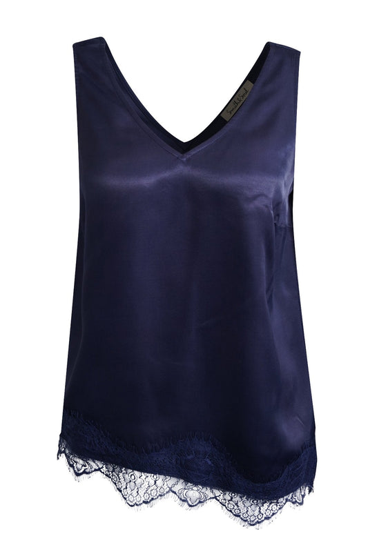 Satin Lace Top (Marine)
