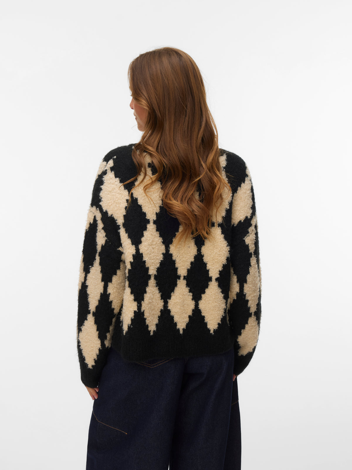 Vmcolleen Ls V-neck Pullover Boo (Black/birc)