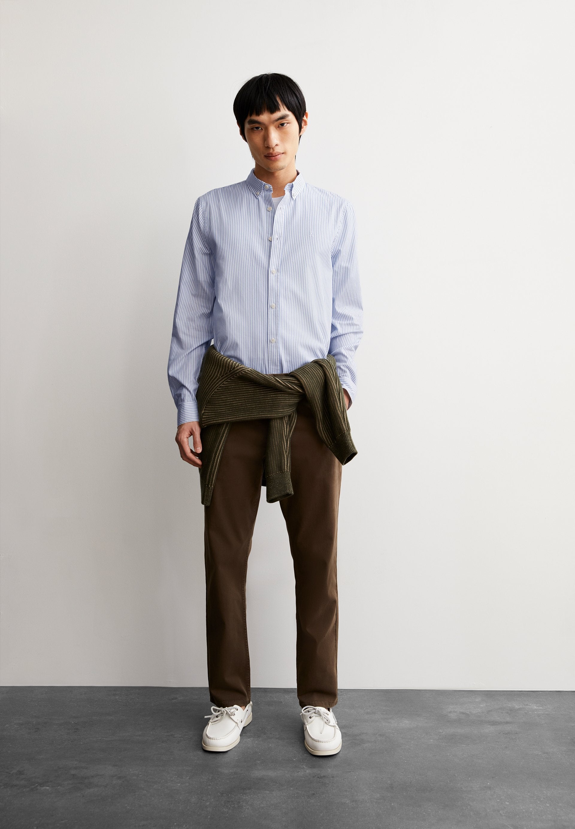 Quaasa Stripe Longsleeve Shirt (White-dark Morn)