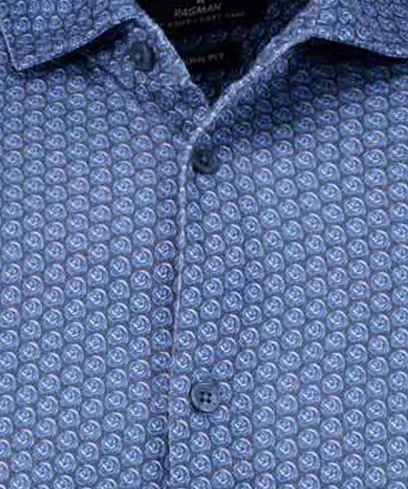 Softknit-Hemd mit Print, kurzarm (Marine)