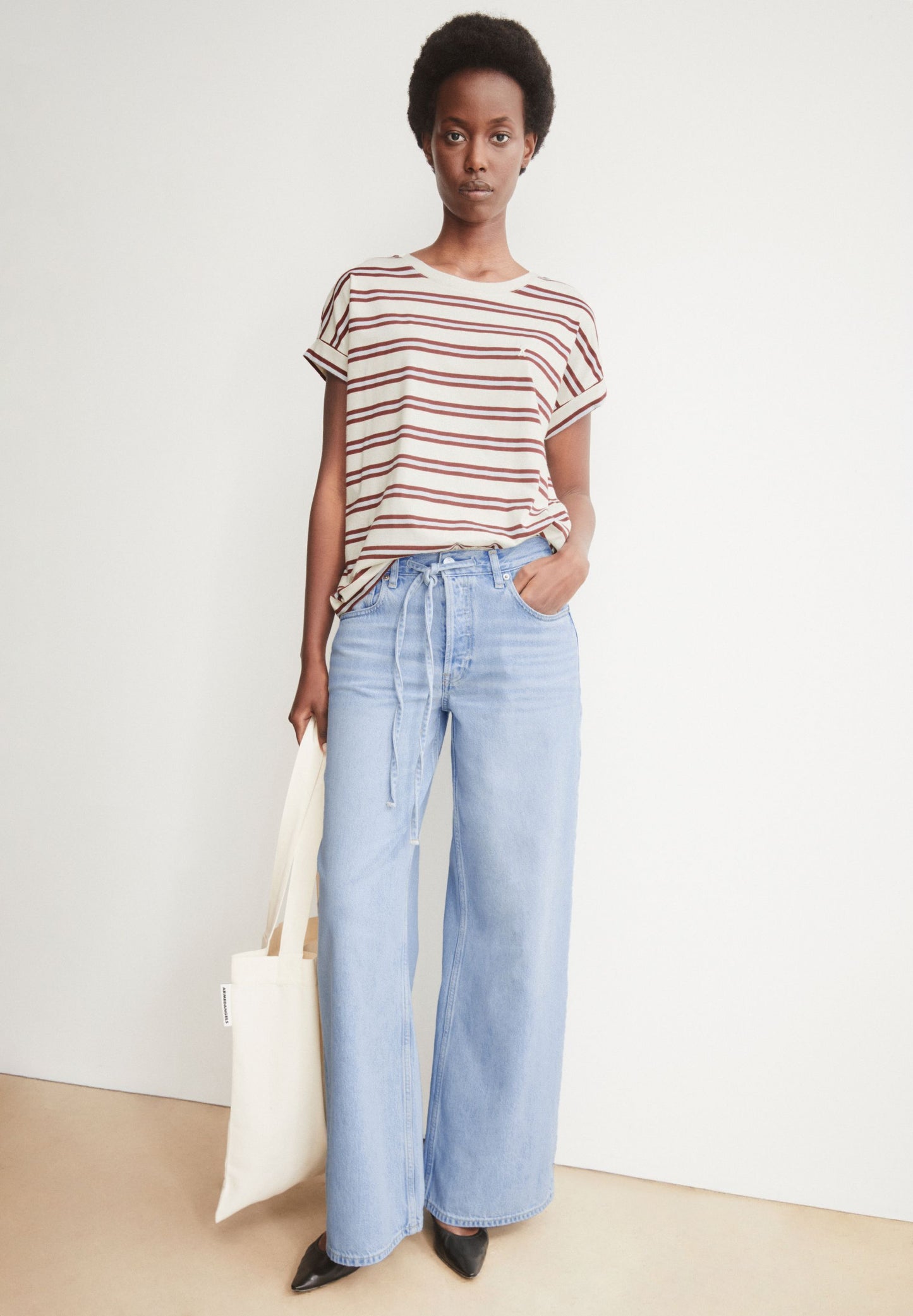 Idaara Stripe T-shirt (Undyed-velvet R)
