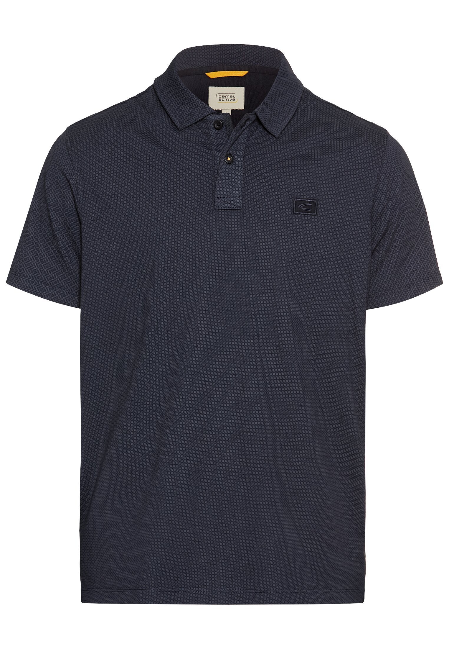 Kurzarm Poloshirt aus reiner Baumwolle (Dark Navy)