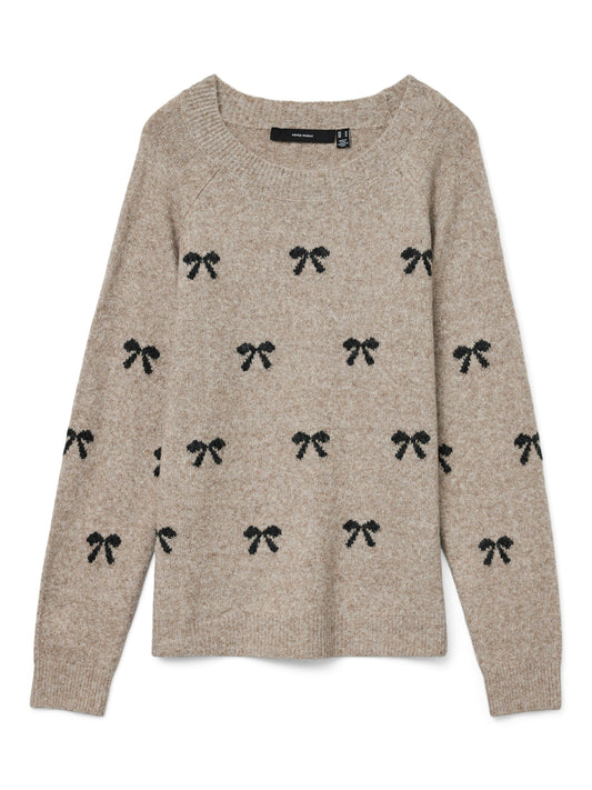 Vmdoffy Intarsia Ls O-nck Pullov Ga Noos (Moon Rock/)