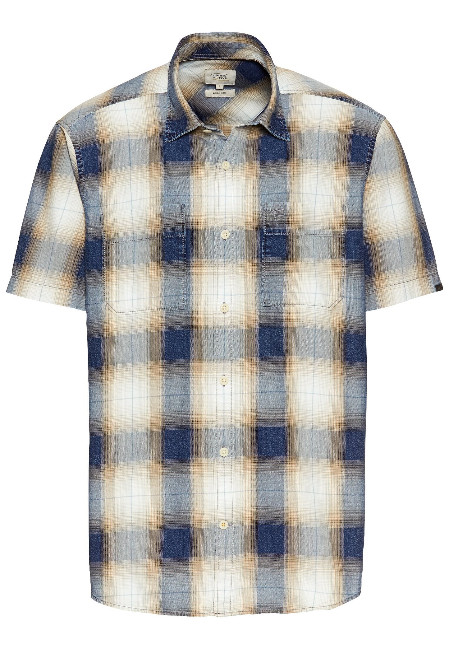Kurzarmhemd mit Karomuster (Dark Navy)