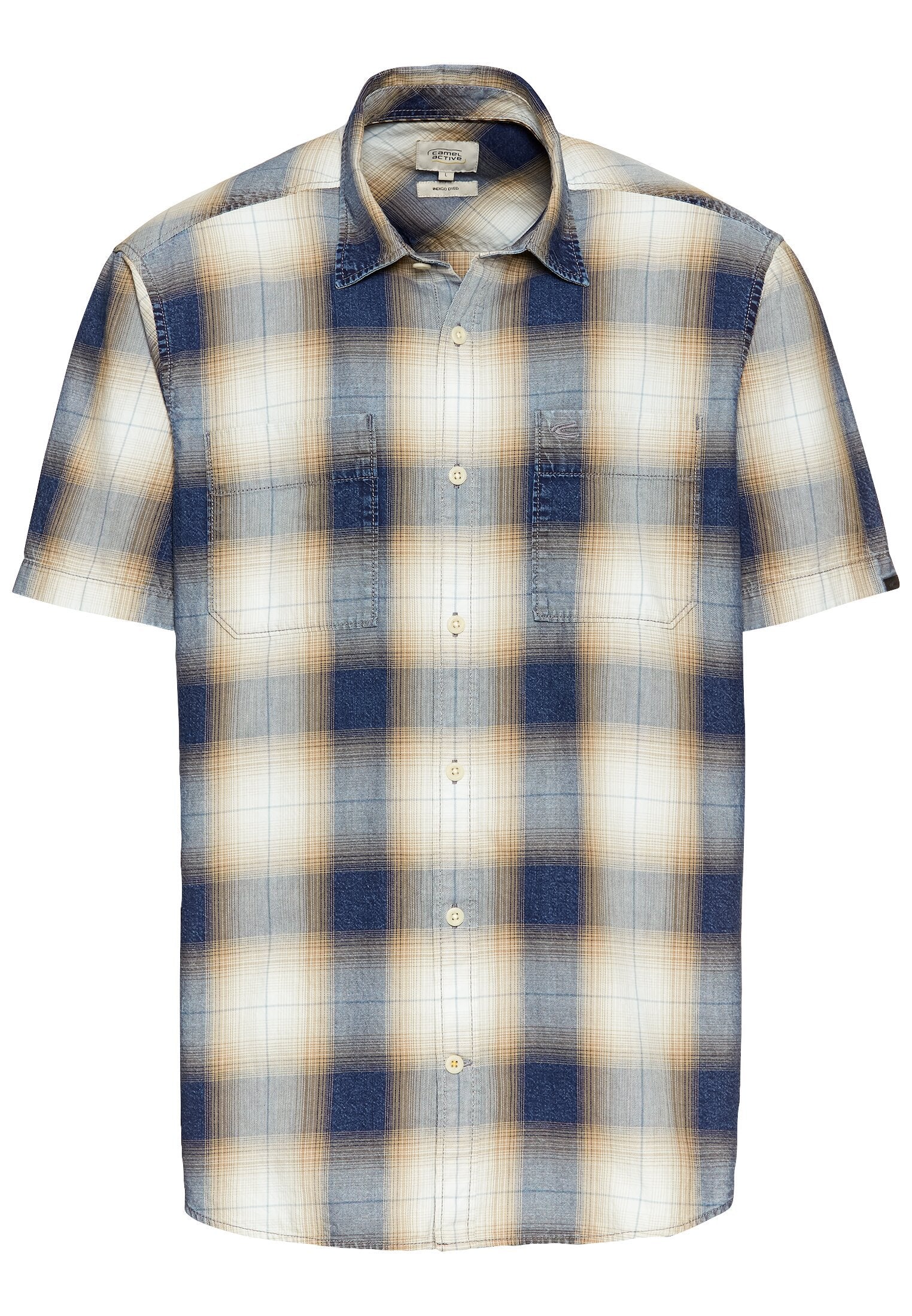 Kurzarmhemd mit Karomuster (Dark Navy)