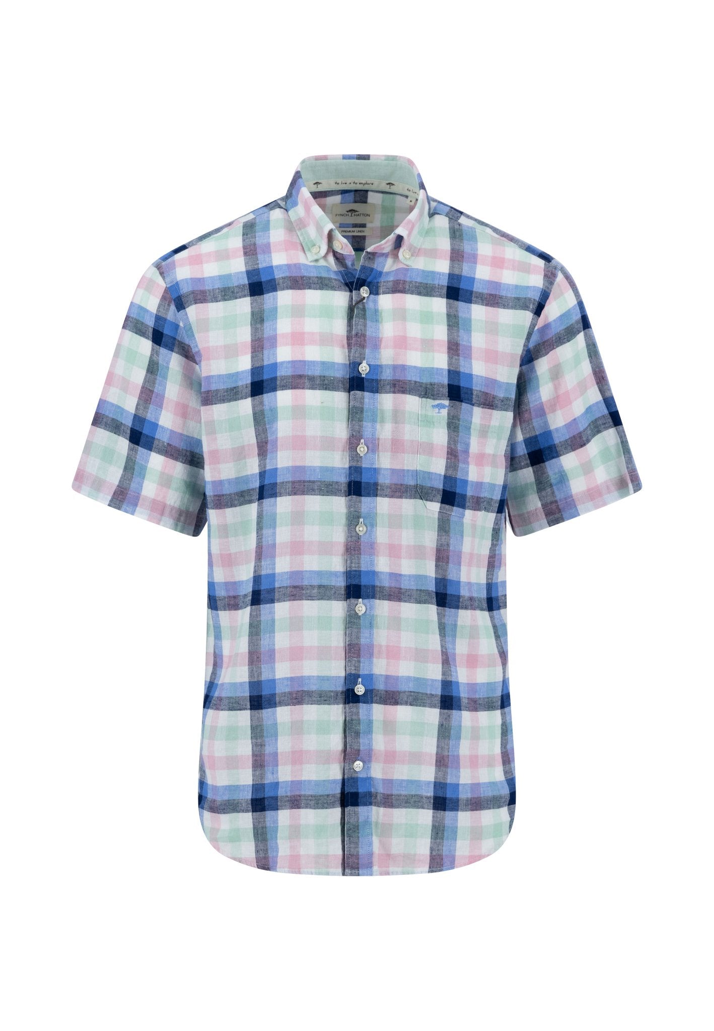 Summer Linen Check, B.D., 1/2 (Minty Green)