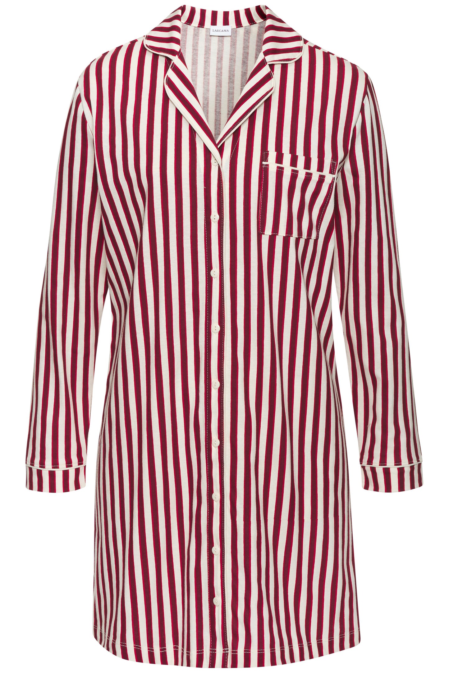 LASCANA LAS XMas Nightgown (Red Stripe A)