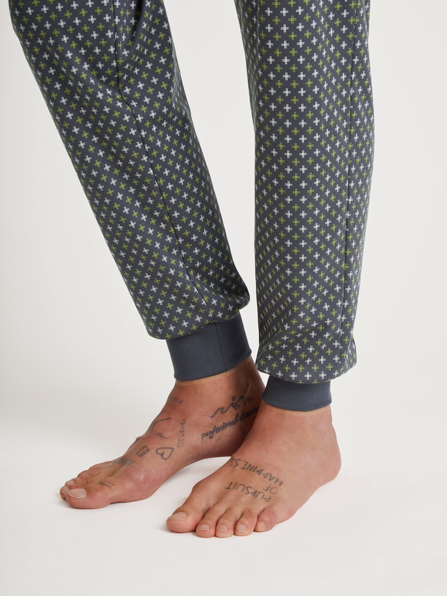 MEN Pyjamas with cuff (Anthrazit)