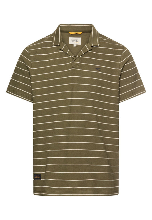 Poloshirt mit kontrastierenden Details (Deep Olive)