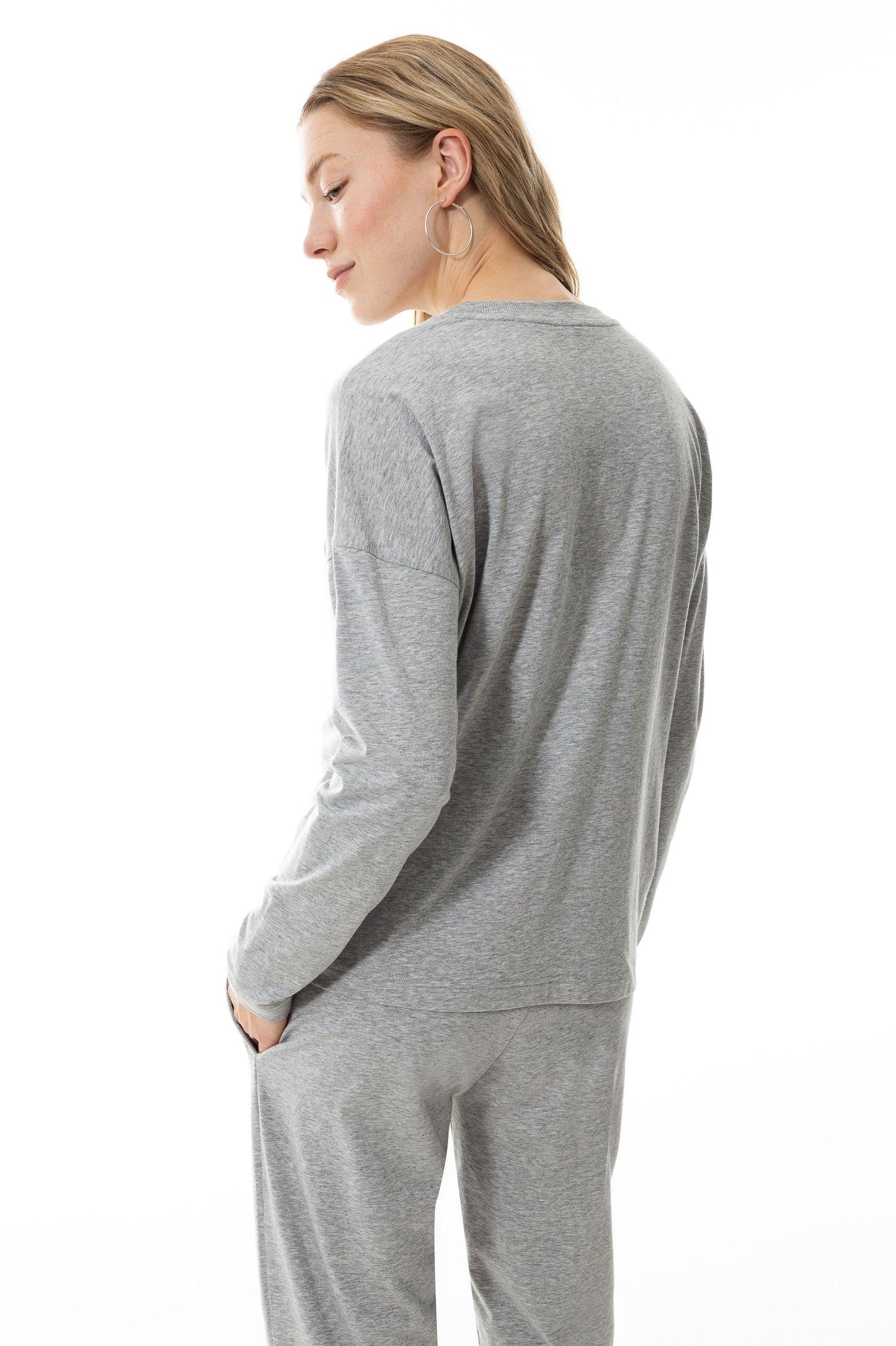 T-shirt long sleeve (Grey Melange)