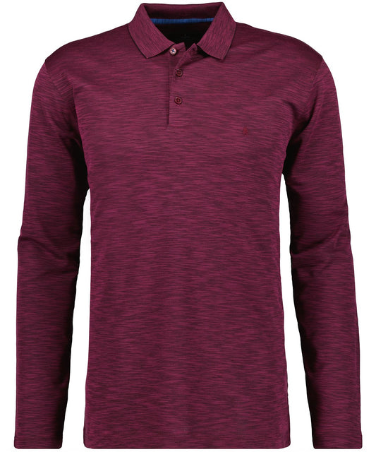 Softknitpolo Flammdesign, Langarm (Beere)