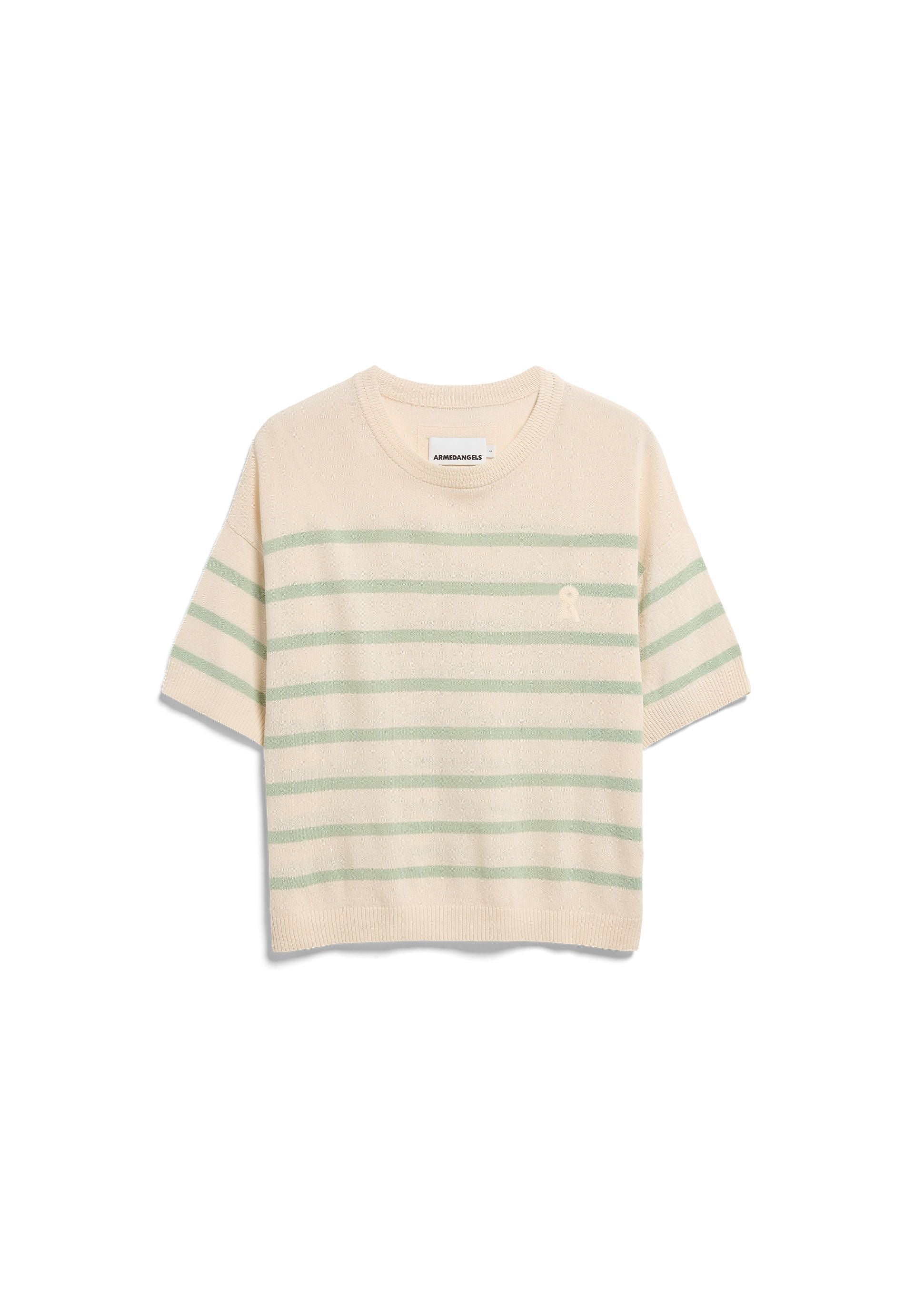 Striped Linen Blend Sweater (Undyed-foam)