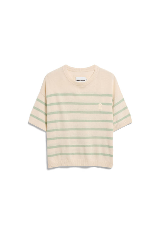 Striped Linen Blend Sweater (Undyed-foam)