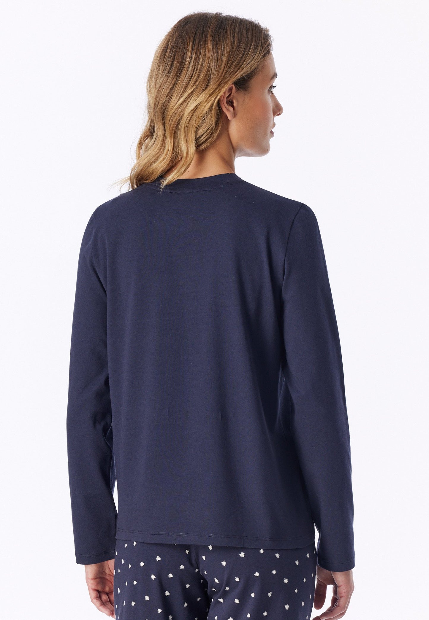Shirt langarm Rundhals (Deep Blue)