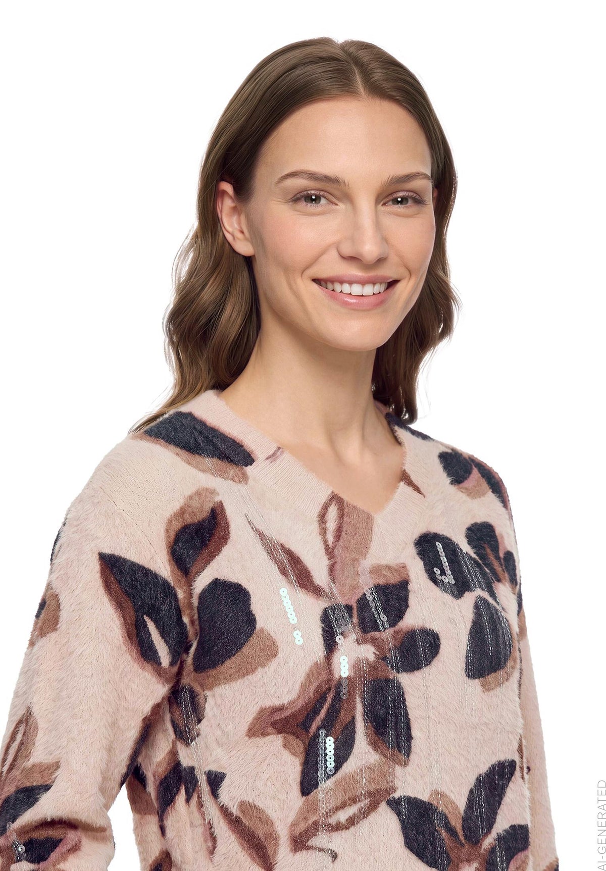 Strickpullover (Rosé/black)
