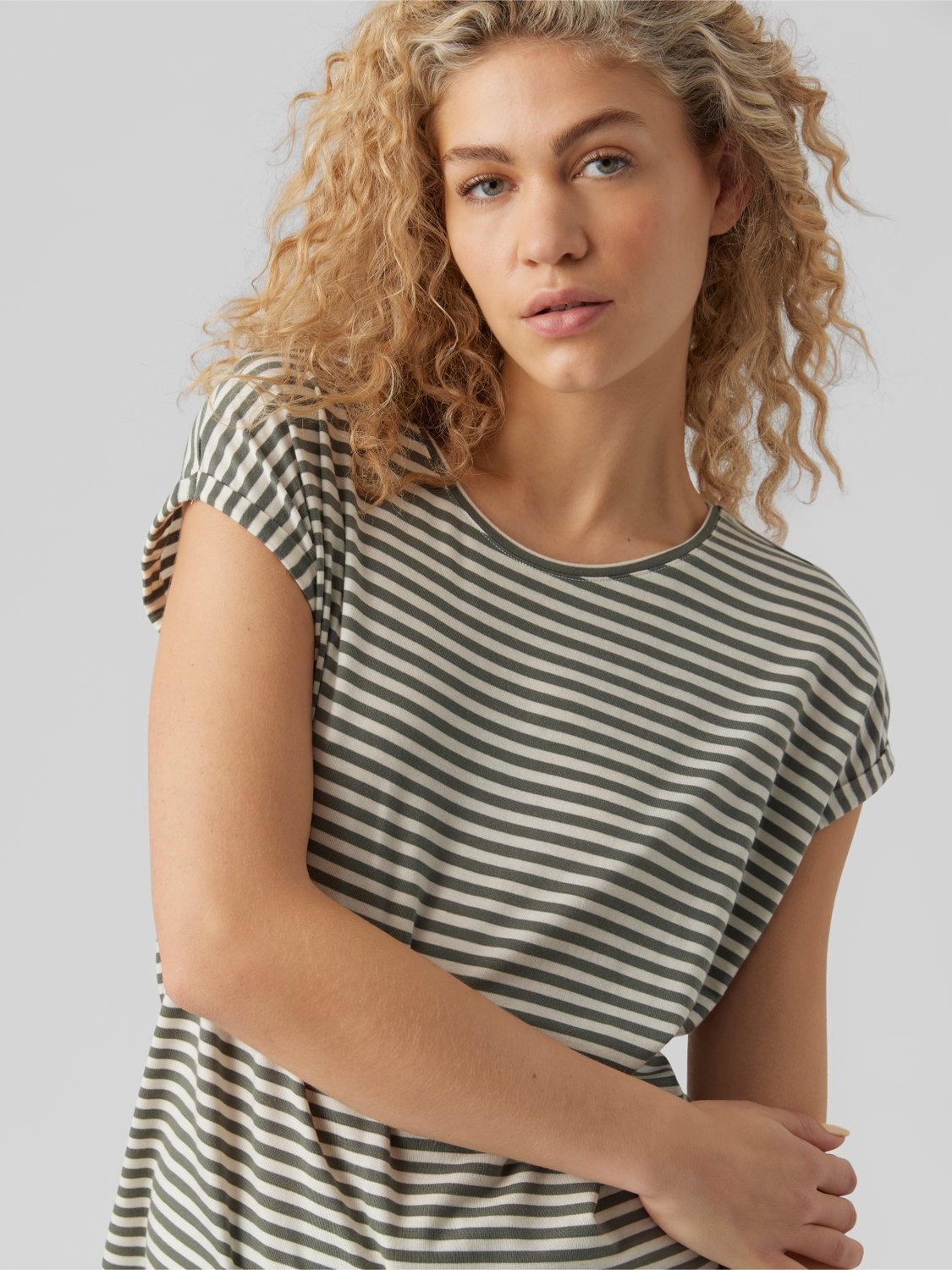 Vmava Plain Ss Top Stripe Ga Jrs  Noos (Laurel Wre)
