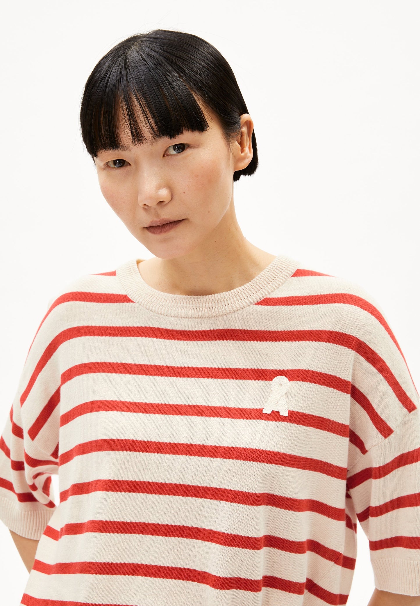 Lizaa Lino Stripes (Raw White-coral)