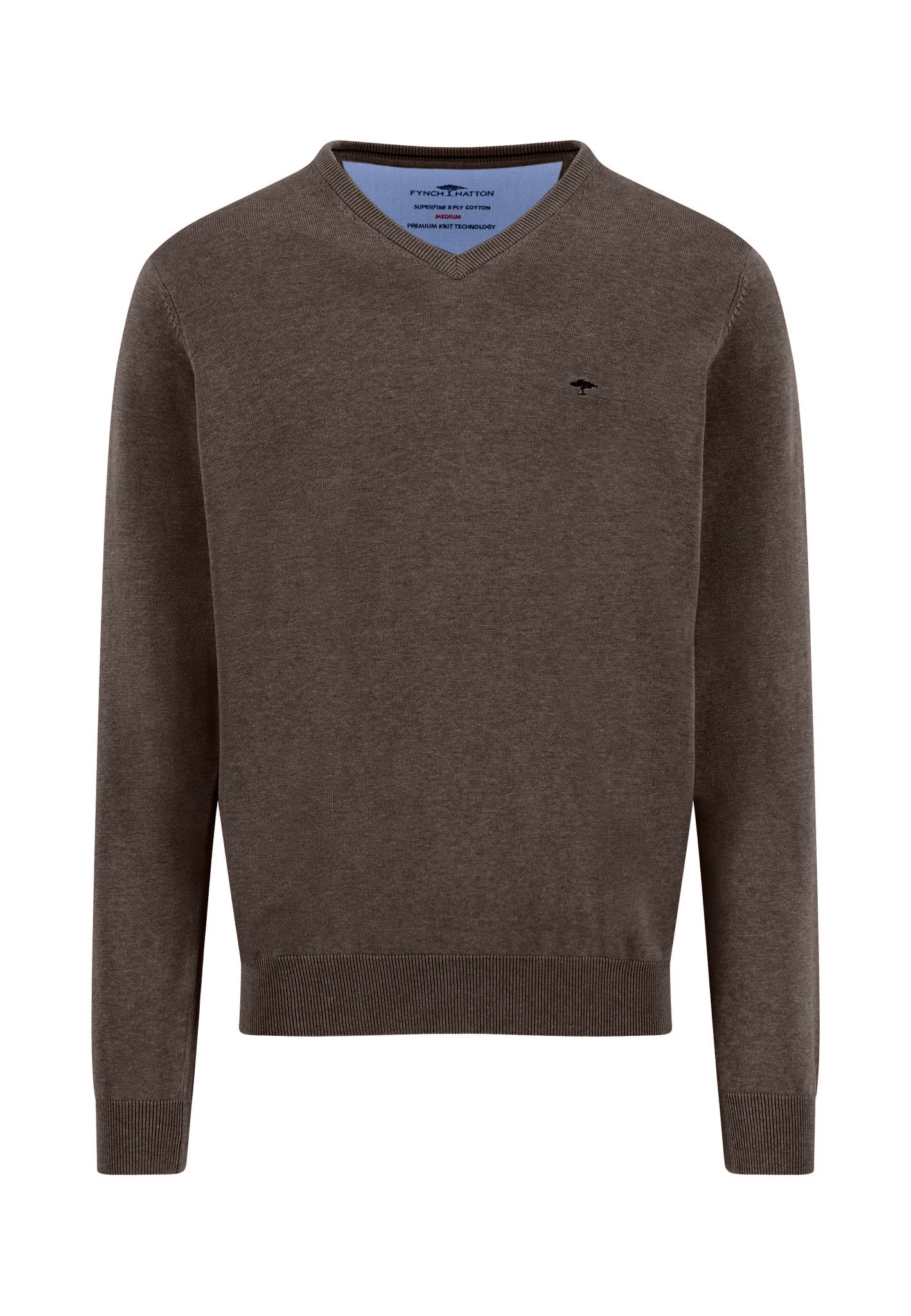 V-Neck, Superfine (Dark Chocolate)