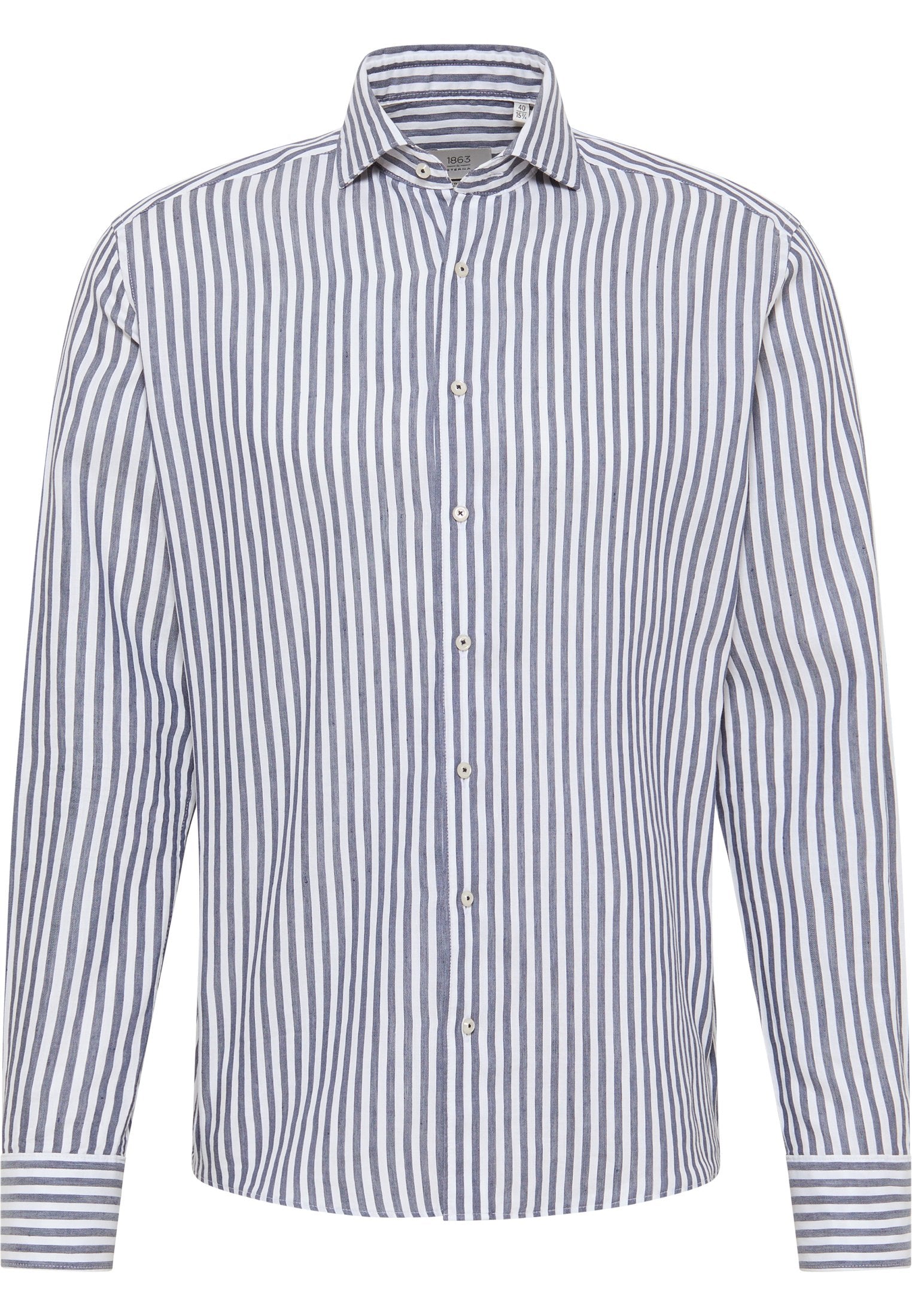 Linen Shirt Twill Langarm (Marine)