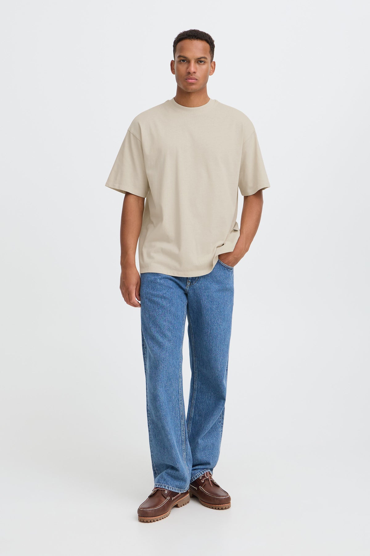 Bhlucius S/s Wash Print Tee (Oyster Gra)