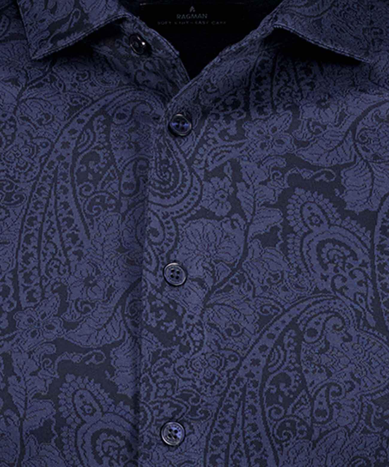 Softknit-Hemd Paysley (Marine)