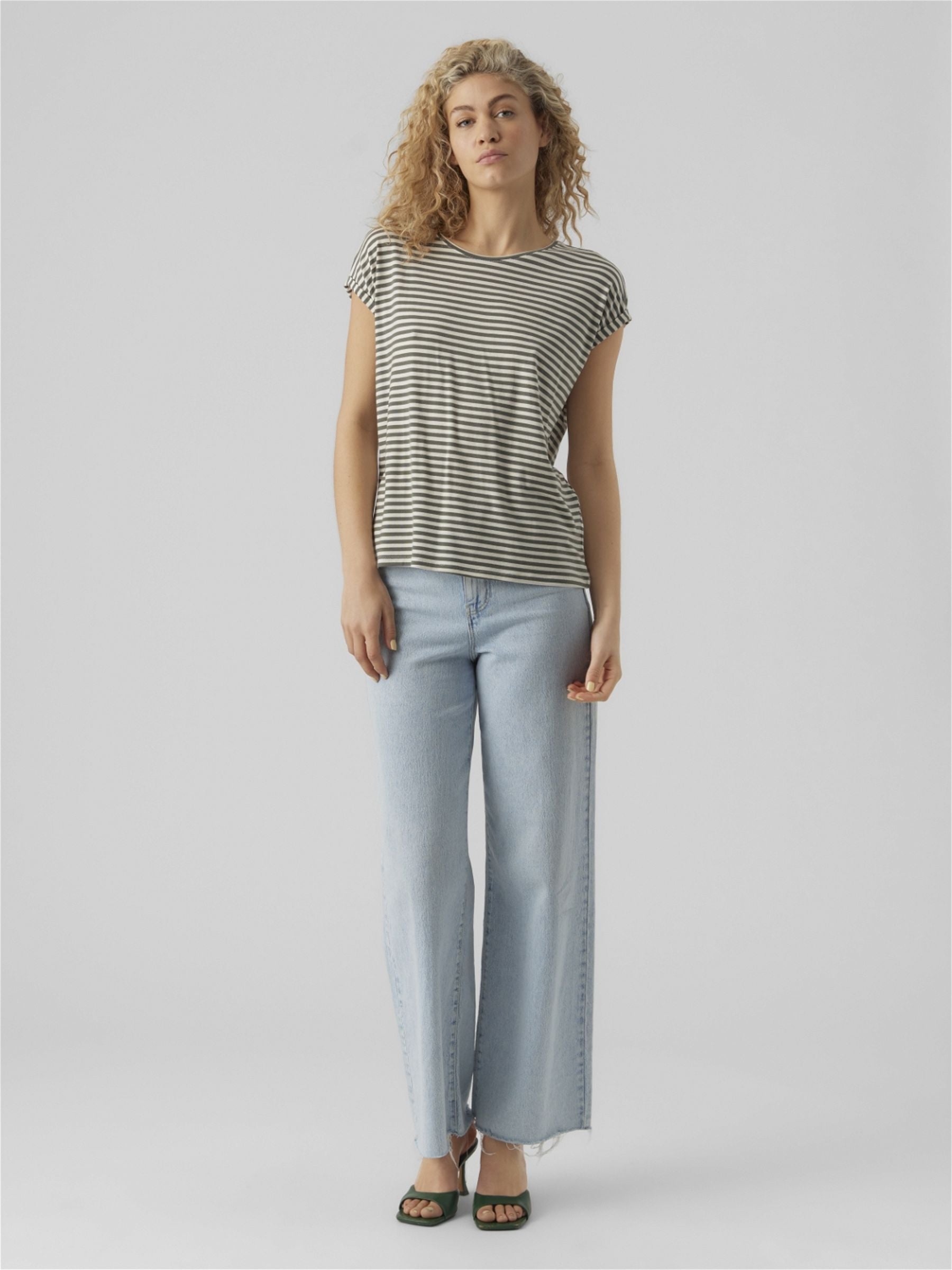 Vmava Plain Ss Top Stripe Ga Jrs  Noos (Laurel Wre)