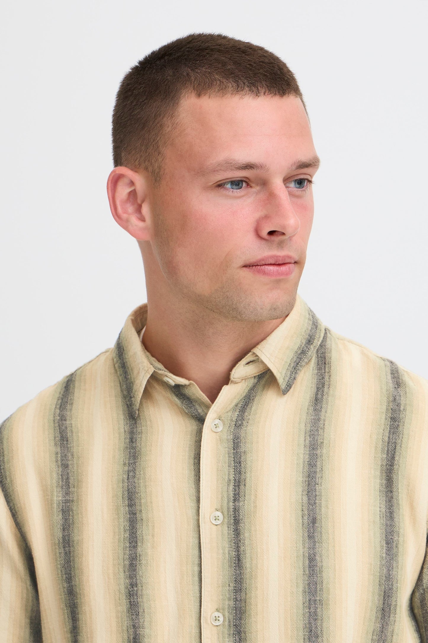 Bhbobby Linen Multi Stripe (Oil Green)