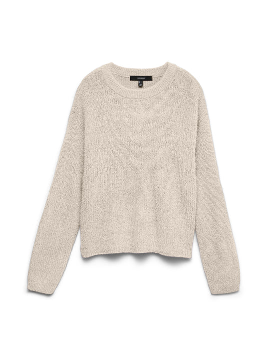 Vmpuff Ls O-neck Pullover Boo (Birch)