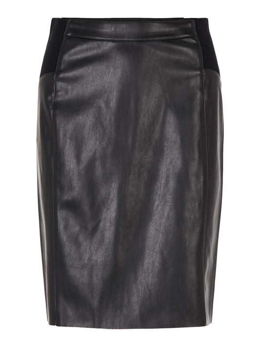 Vmbuttersia Hw Coated Skirt Noos (Black)