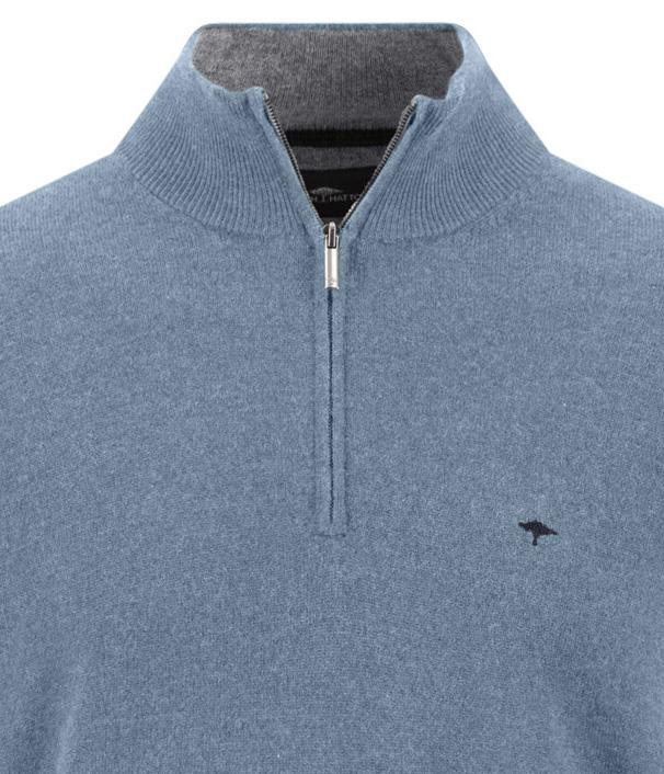 Troyer-Zip, Merino Cashmere (Air Blue)