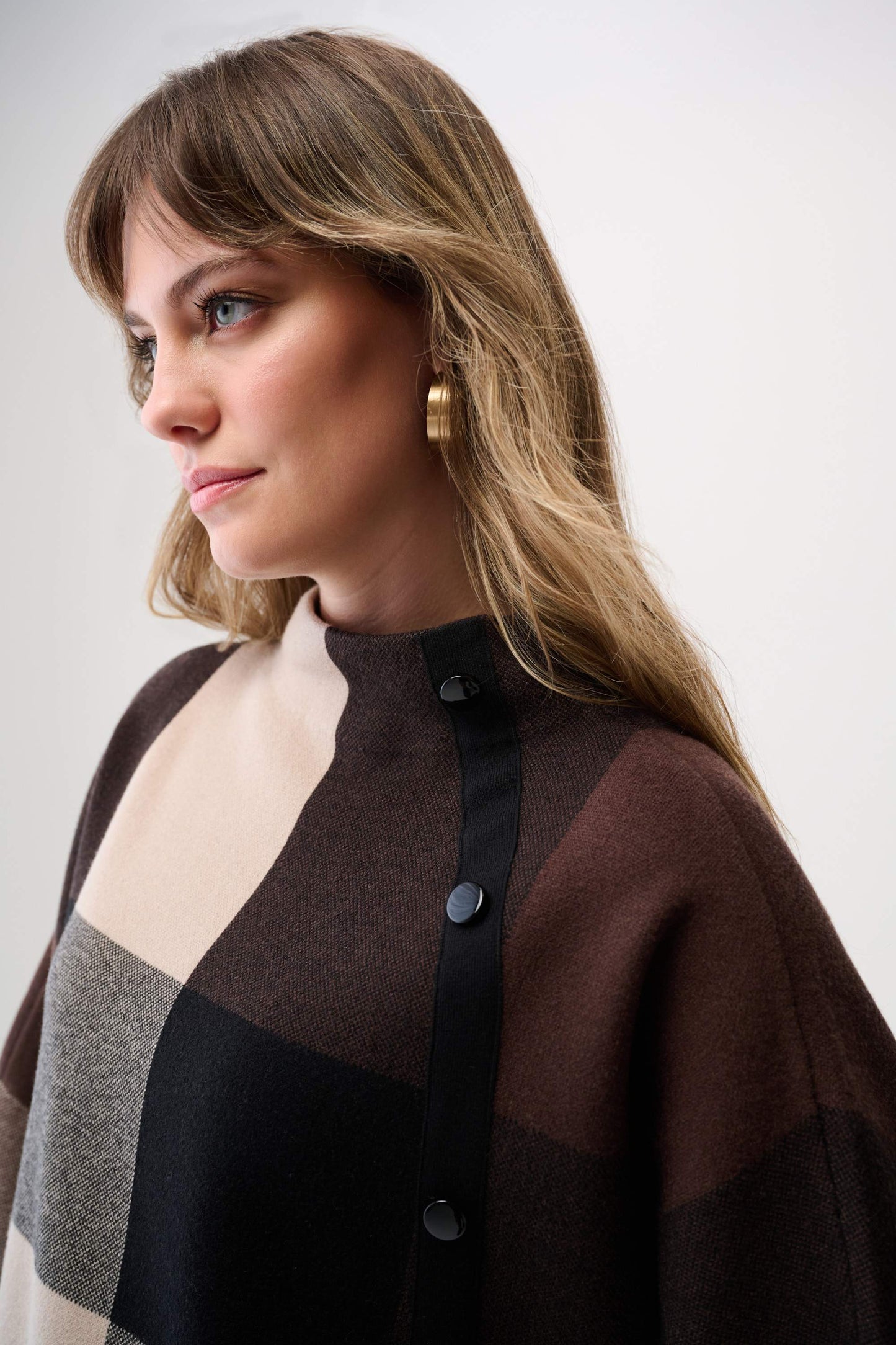 Pullover aus Jacquardkaro (Mokka/schwarz)