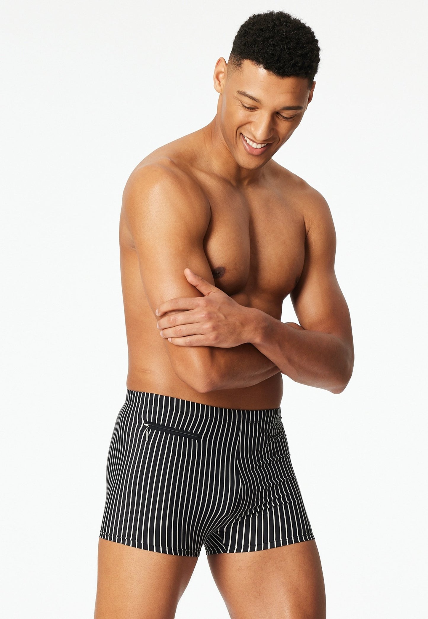 Badehose mit Bein (Schwarz)