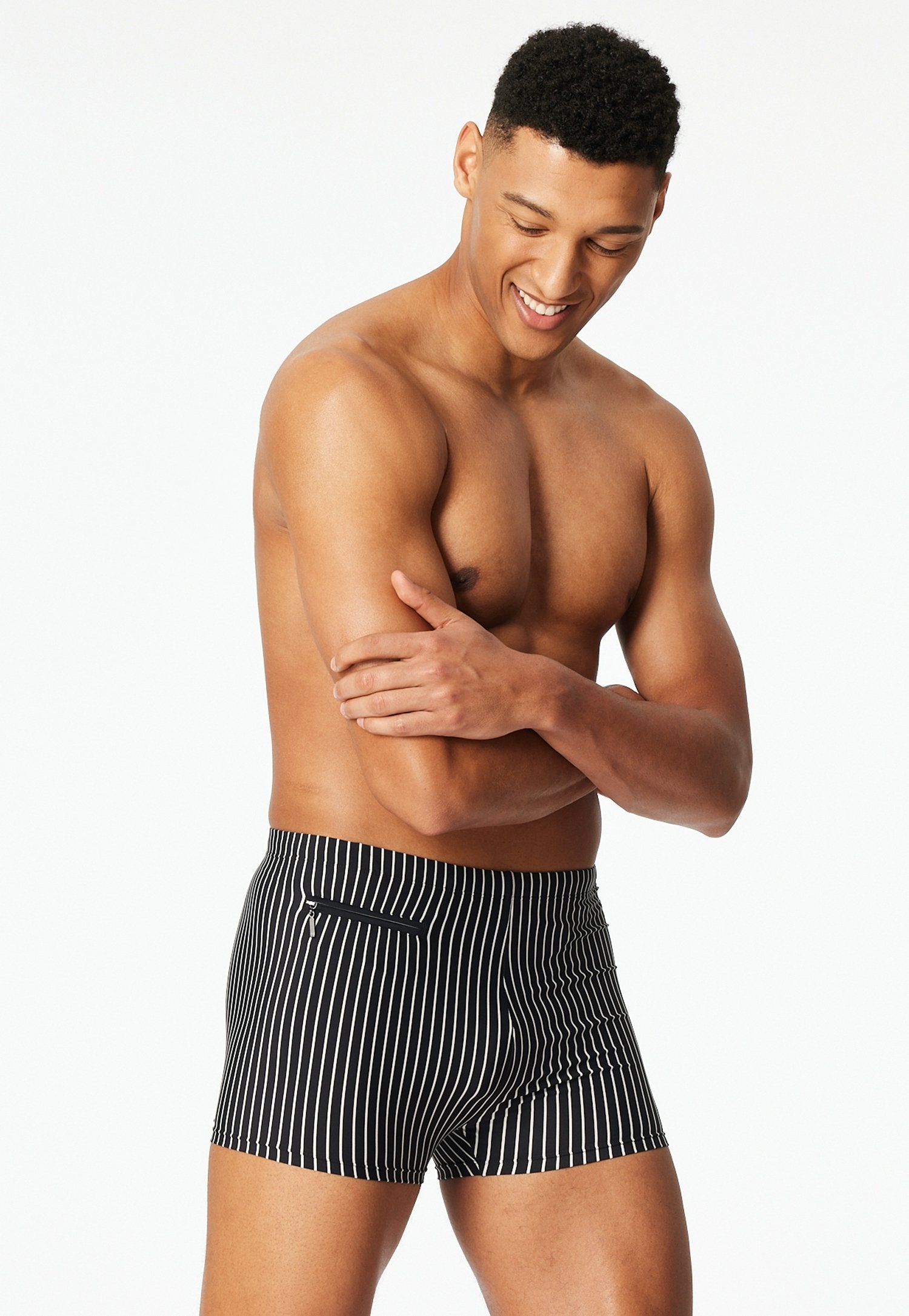 Badehose mit Bein (Schwarz)