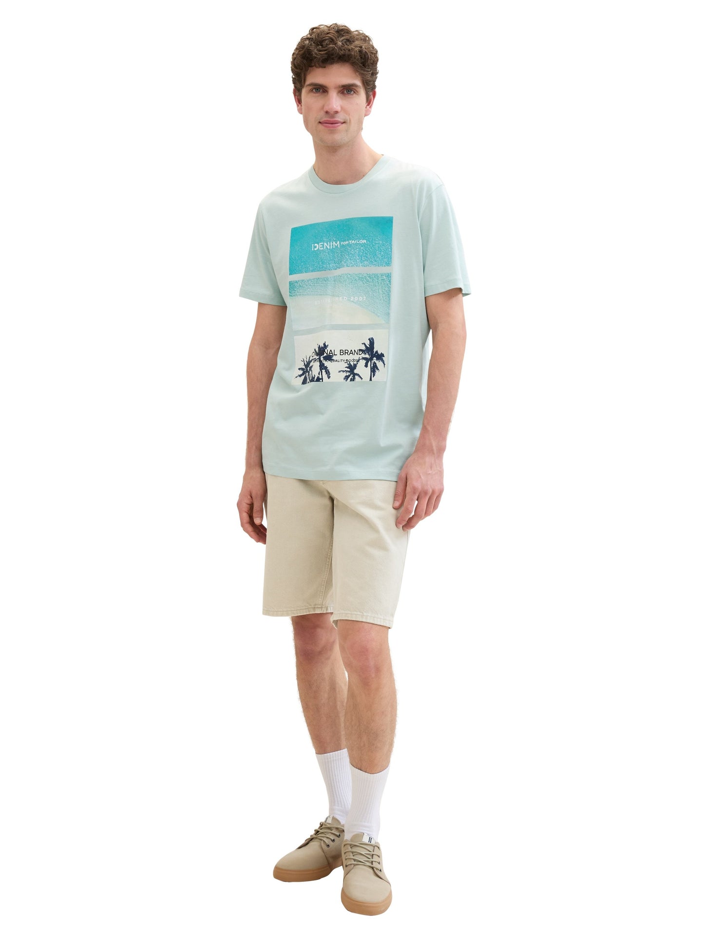 T-Shirt mit Motivprint (Sea Foam)
