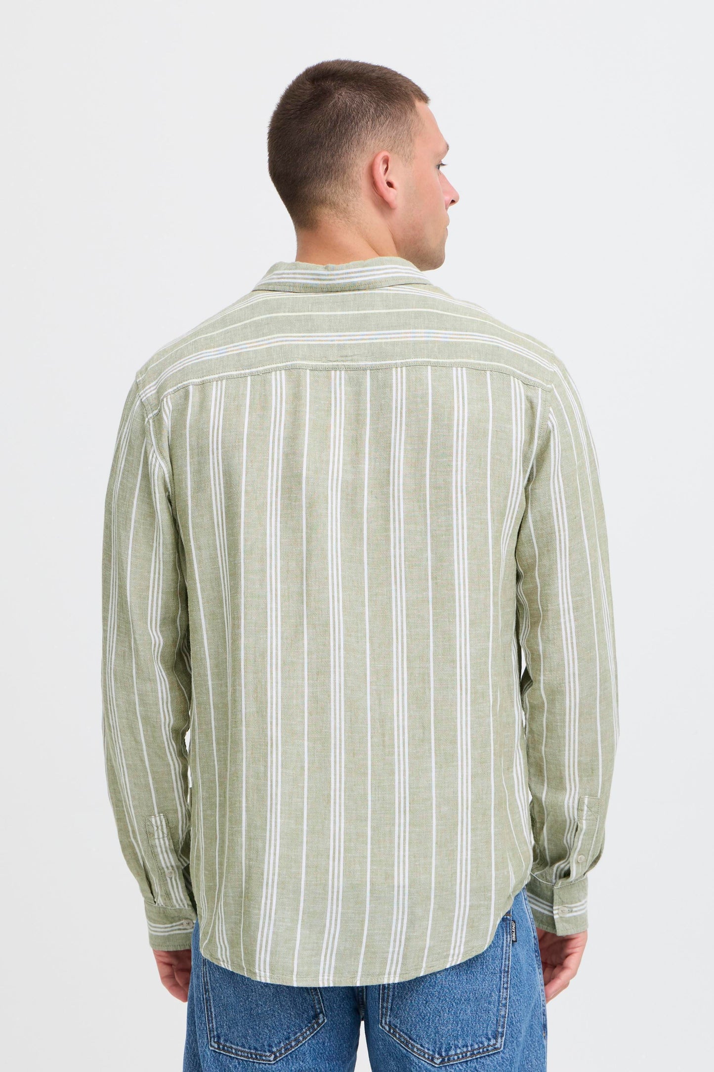 Bhbobby Linen Stripe (Oil Green)