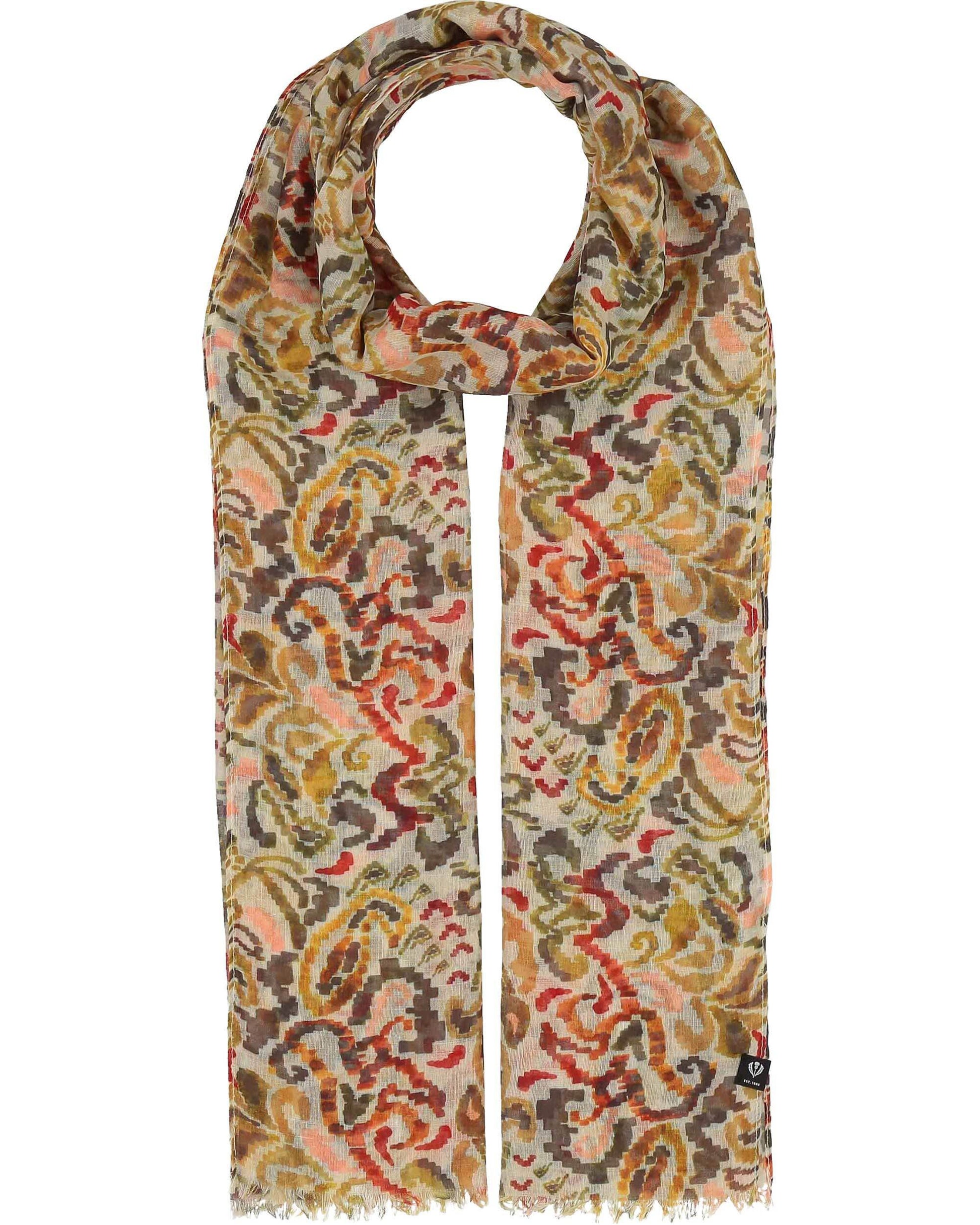 Schal Sustainability Edition - Schal mit abstrahiertem Paisley-Muster (Khaki)