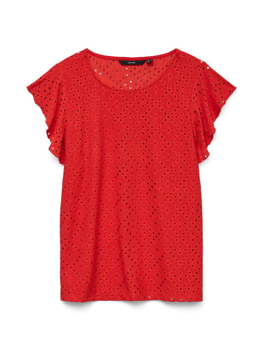 Vmtassa Sl Frill Top Noos (Fiery Red)