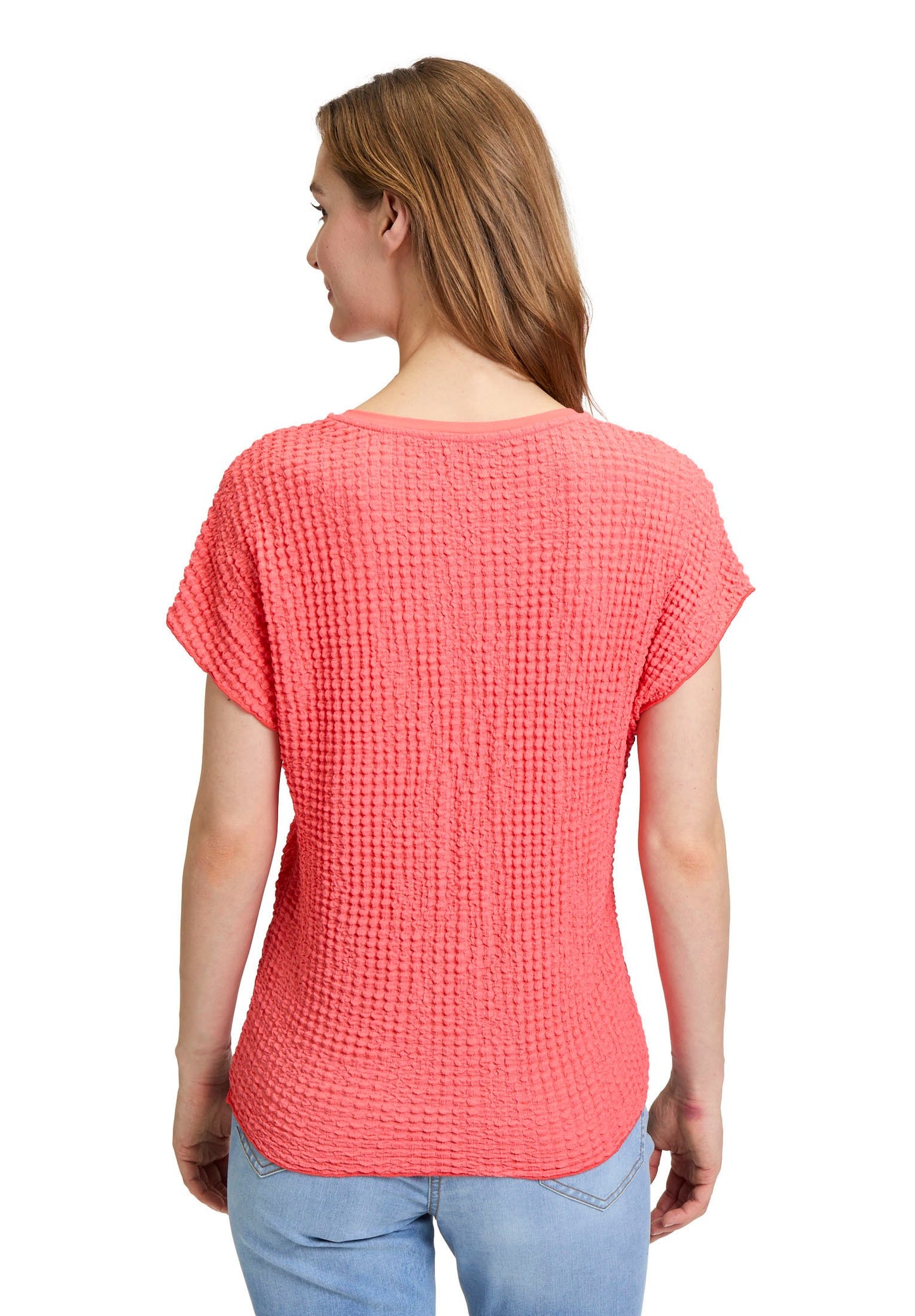 Strukturshirt (Hot Coral)