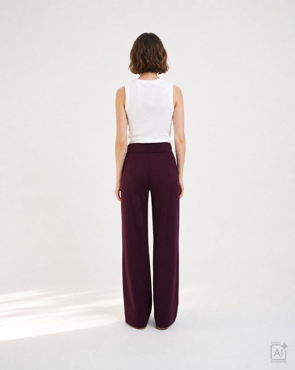 Interlock Pants With Zipped Pockets (Plum)