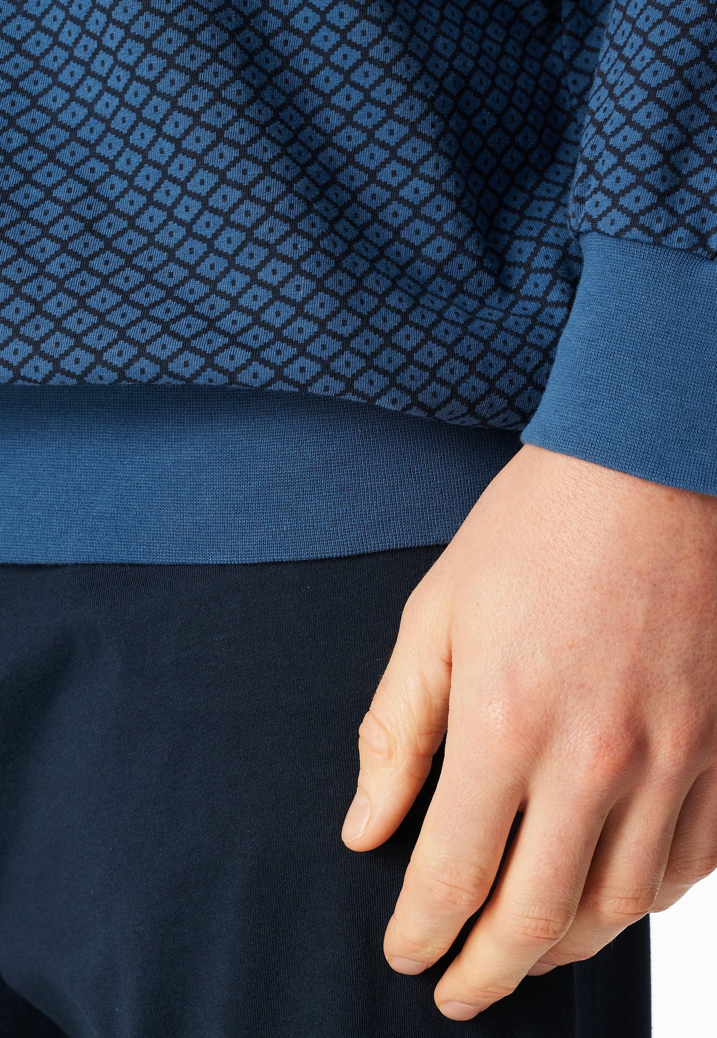 Schlafanzug lang (Atlantikblau)