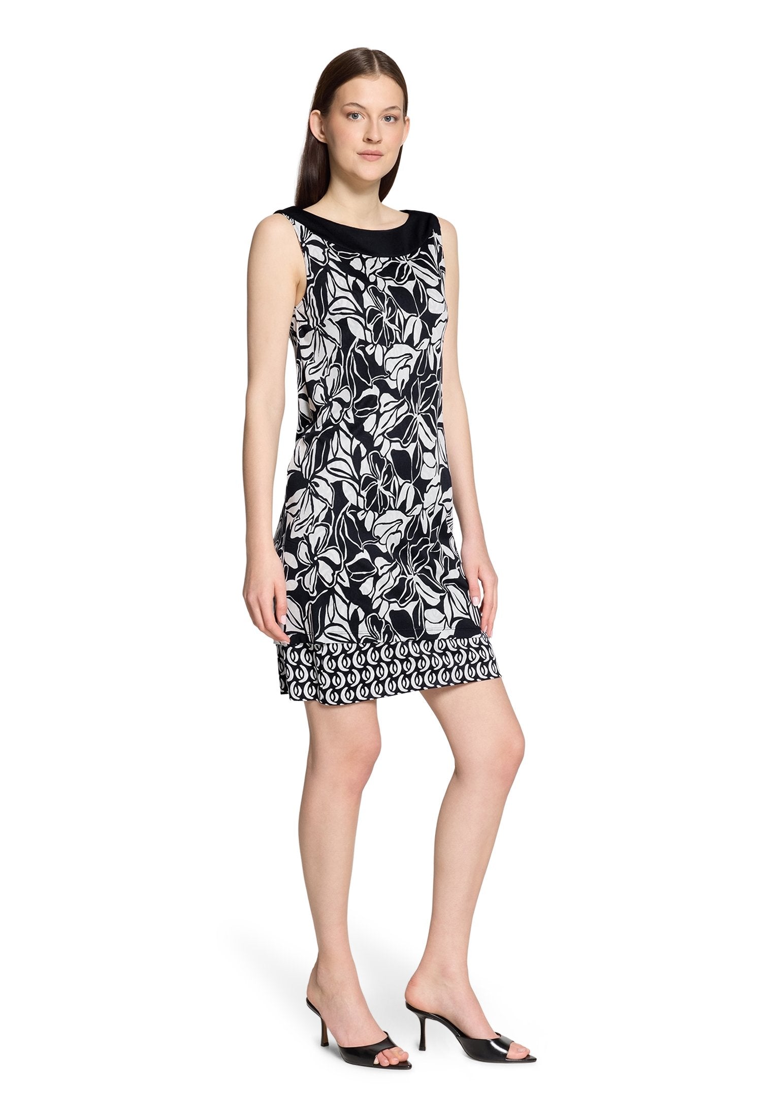 Jerseykleid (Dark Blue/cream)